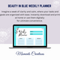 Beauty in Blue Weekly Planner